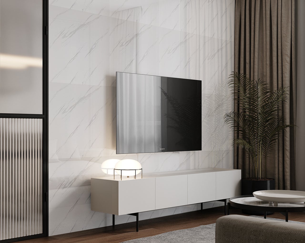 SPC imitation carrelage Panneaux muraux et de plafond, pour salle de bain & cuisine, 60x60cm - 0,36m². 1 morceau, de revêtement mural PUV5 - 4