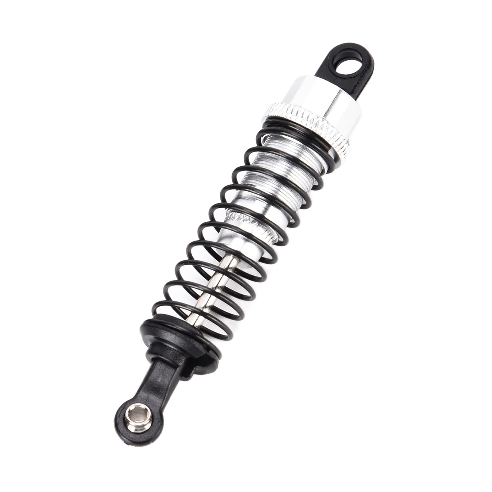 Ammortizzatore per auto RC 2 pezzi 1/16 anteriore posteriore 73 mm lunghezza modello in lega di alluminio ammortizzatore per camion (argento) - 3