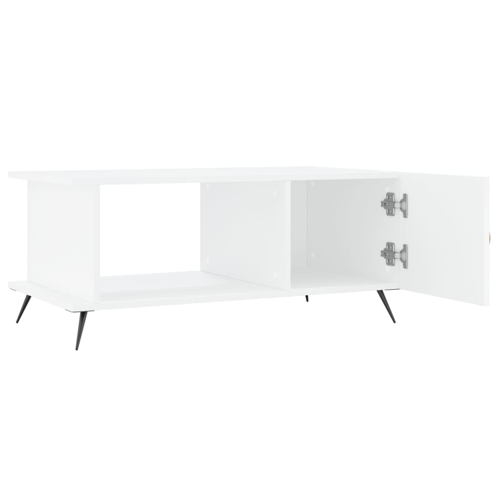 Mesa de centro madera contrachapada blanco 90x50x40 cm vidaXL - 7