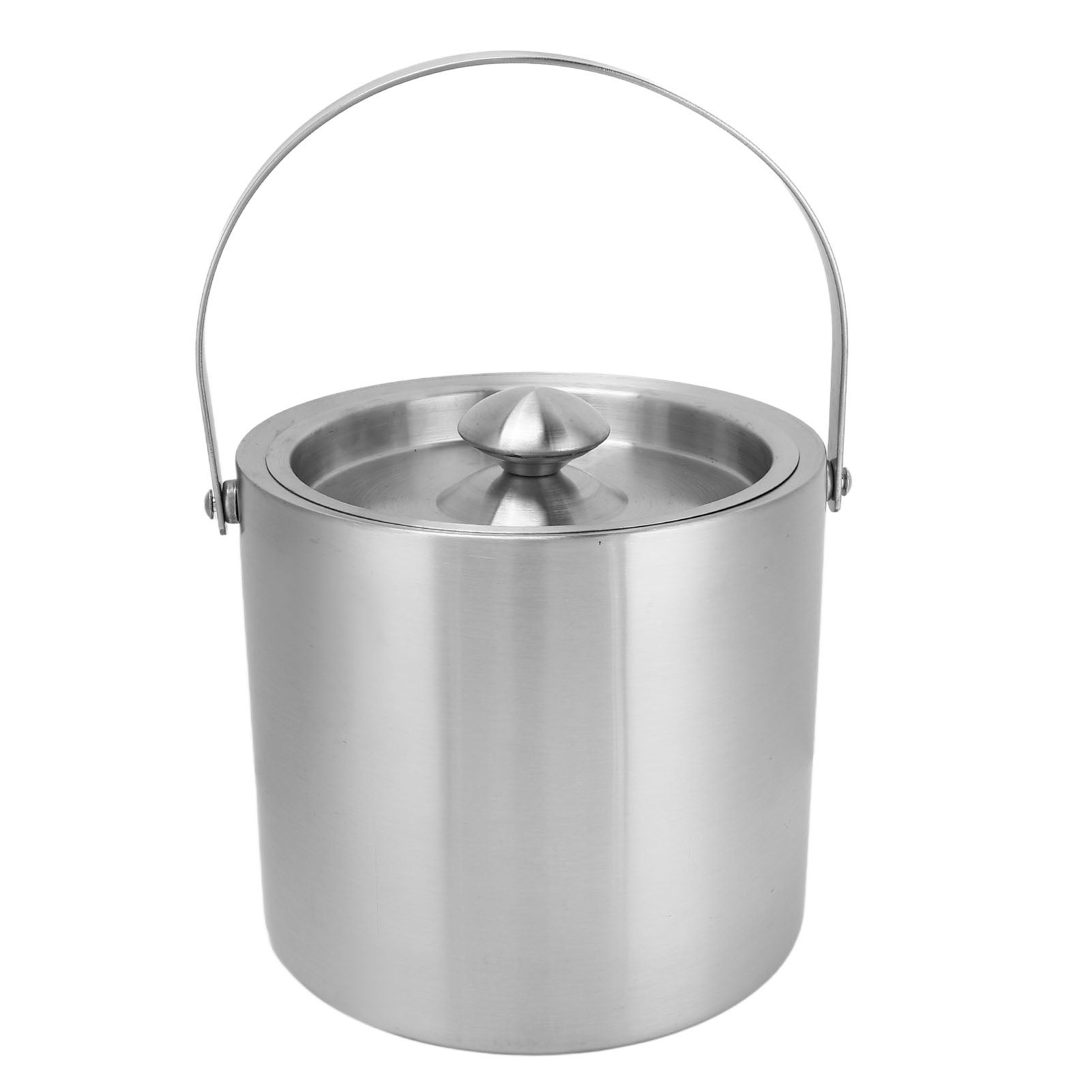 Secchiello Per Ghiaccio 3L In Acciaio Inox | Doppia Parete Isolante Con Coperchio E Pinza | Portaghiaccio Per Feste E Cocktail - 5