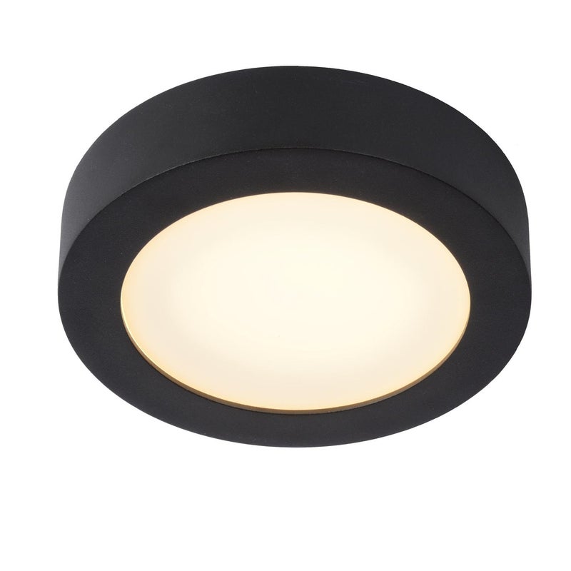 Plafon okrągły BRICE LED 11W Ciepła biel 827lm czarno-biały wym:3,9x18x18cm IP44 Lucide