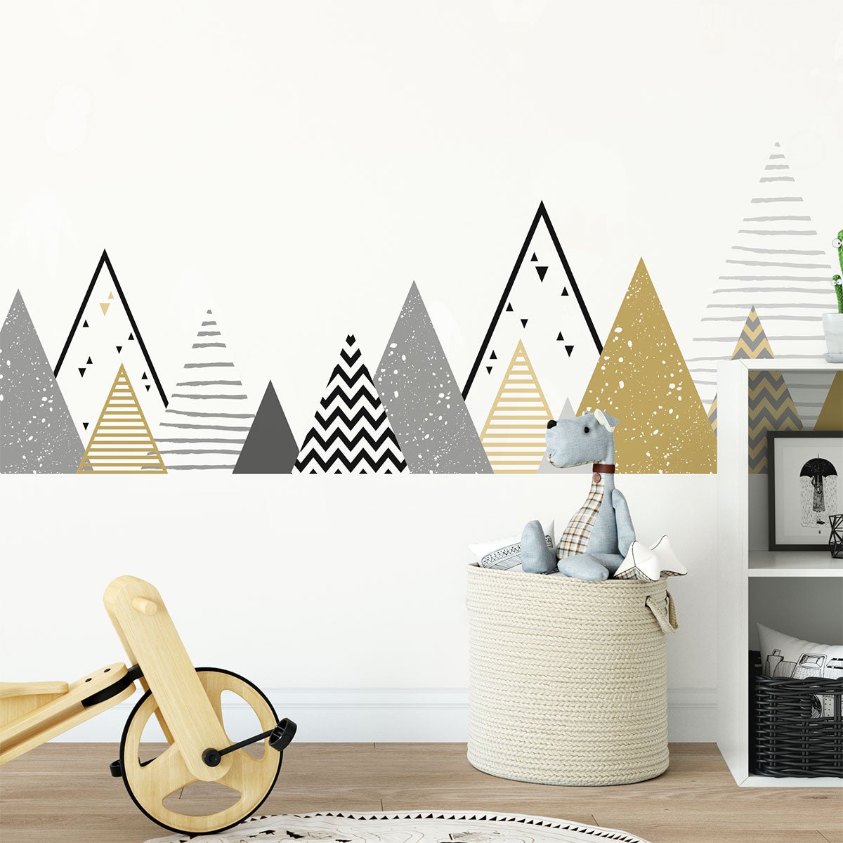 Vinilo niño escandinavo de montaña gevika - adhesivo de pared - revestimiento sticker mural decorativo - 70X115cm - 4