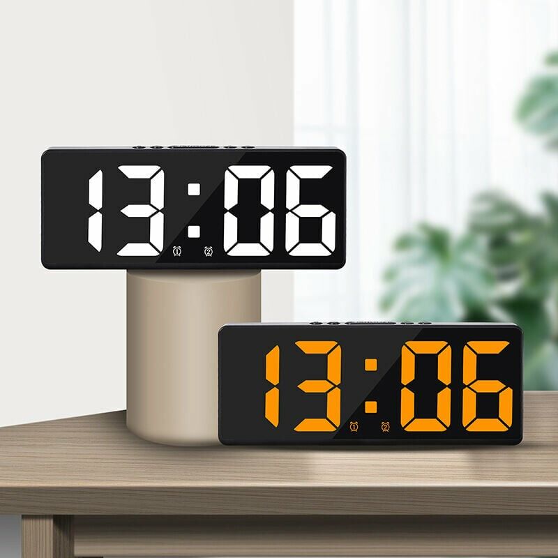 Grande horloge murale numérique intelligente APP Control Time/Date/&Sound Activate & Countdown Function Stepless Brightness & Volume Alarm with Snooze - 2