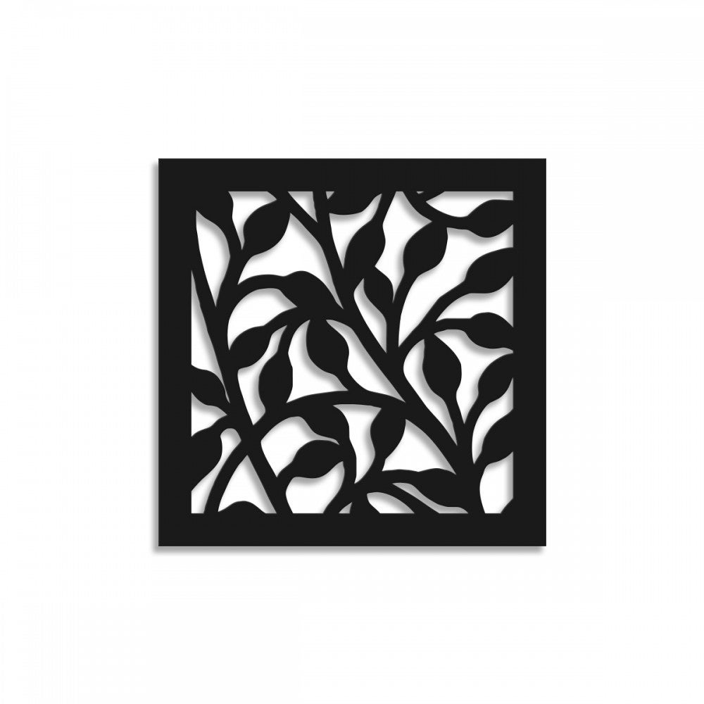 ARBUSTO - Panel perforowany z PVC - markiza czarna 48x48