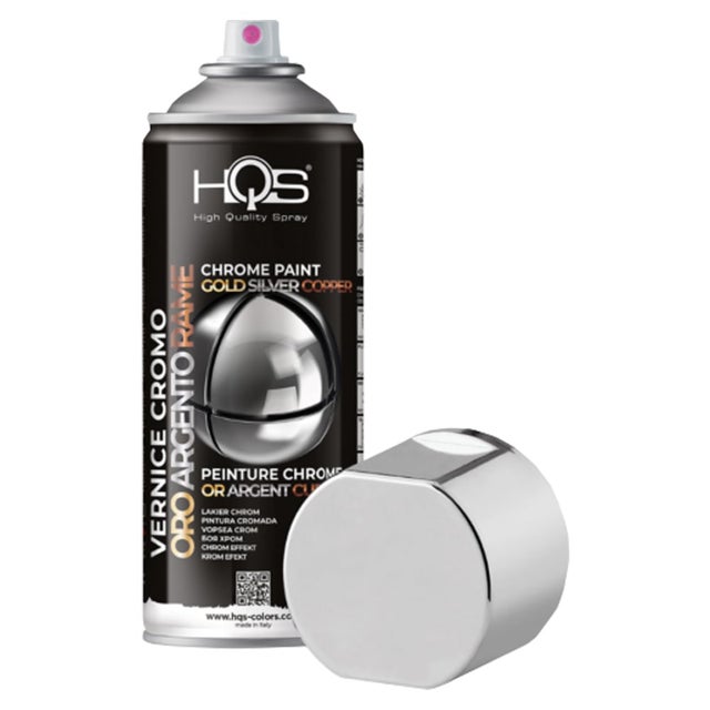 Vernice spray effetto cromatura ml.400 HQS vernice cromata color cromo