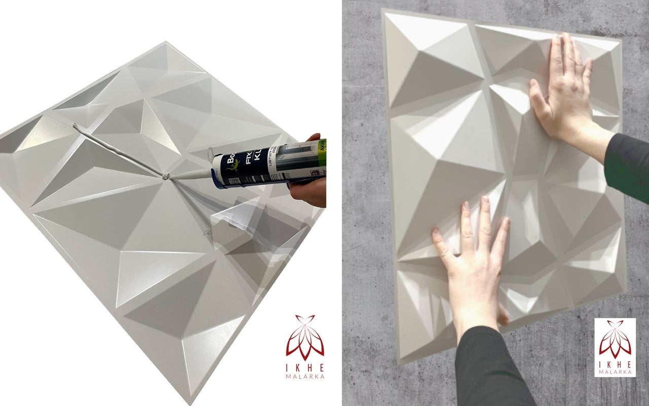 12 Plaques Murales 3D en PVC – 3 m² – Effet Diamant – Panneaux Décoratifs pour Murs et Plafonds – Idéal Salle de Jeu / Intérieur - 5