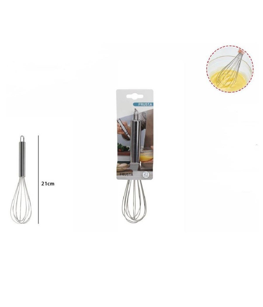 Frusta per uova in acciaio inox cm 20,6 ideale per sbattere le uova