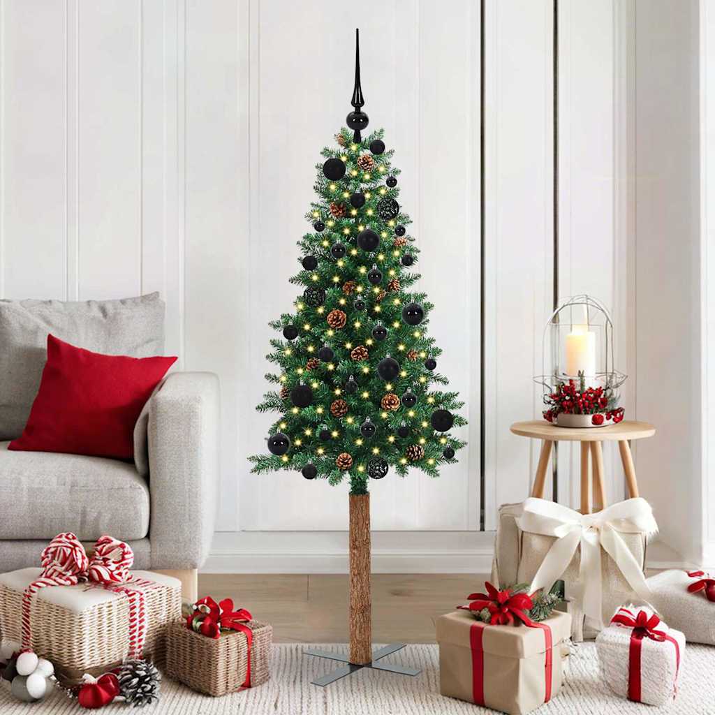 Albero Di Natale Artificiale Punte Iridescenti Verde 150 Cm Pvc