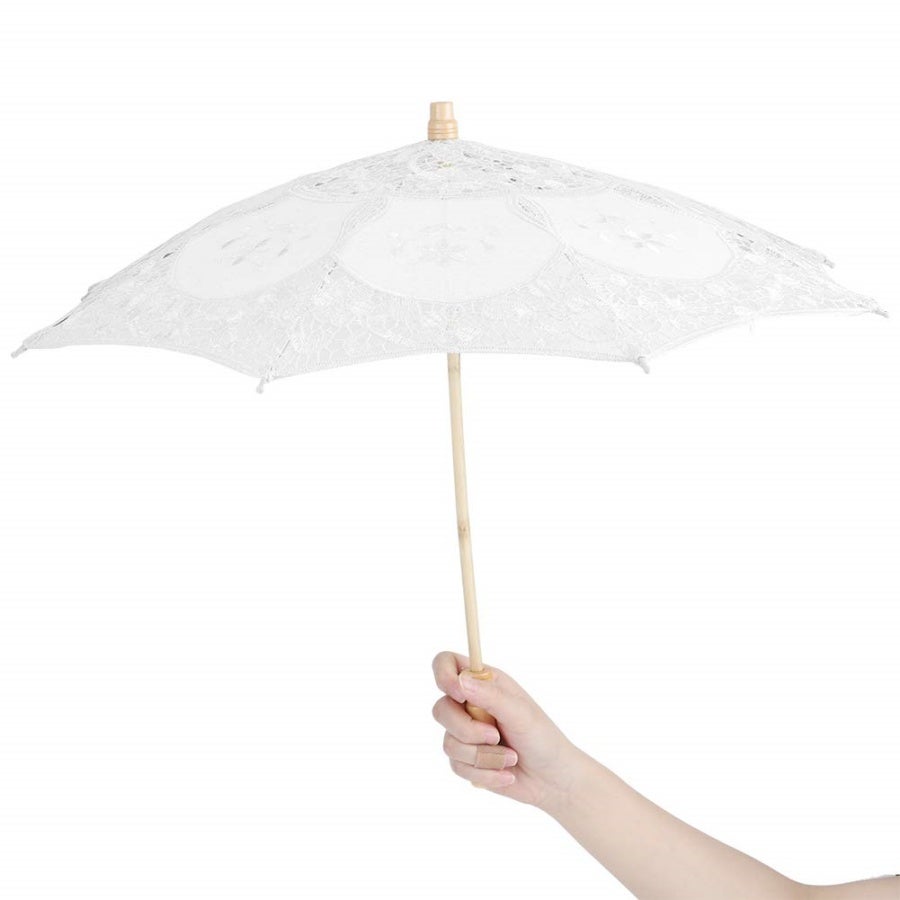 Ombrelle de mariage en dentelle, mini parasol pour mariée. Accessoire idéal pour fête, danse et séance photo.Beige - 7