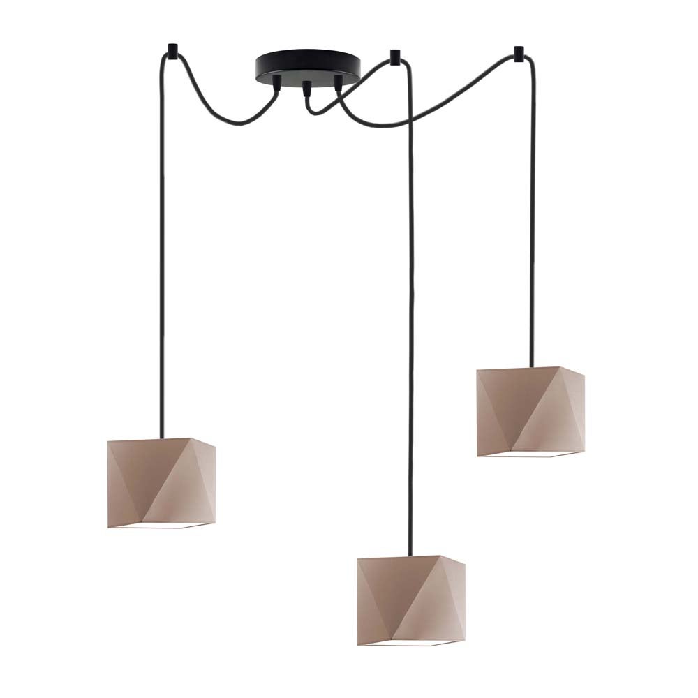 Lampa wisząca zwis żyrandol sufitowa z abażurami diament POP Z3