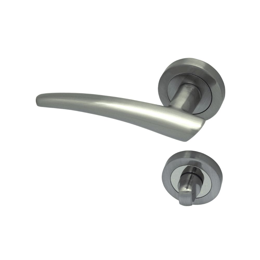 Newlaking Boutons De Porte D'intérieur Dorés Ronds En Laiton Satiné Avec Serrure, Poignées De Porte Carrées Modernes Pour Chambre à Coucher Et Salle