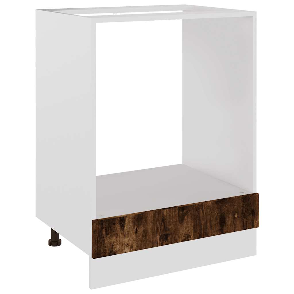 Mueble para horno riga, roble ahumado, 60 x 46 x 81,5 cm, madera de ingeniería.