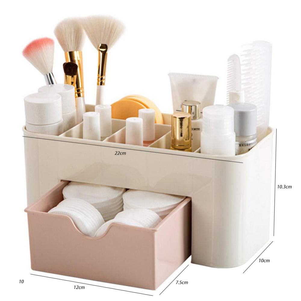 Tiroir de rangement pour organisateurs de maquillage cosmétique, boîtes de rangement de maquillage de vanité multifonctions, organisateurs de bureau - 2