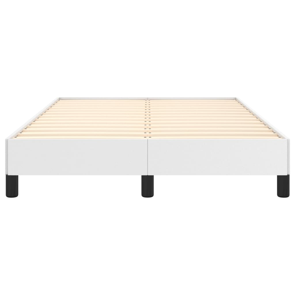 Cadre de lit sans matelas blanc 120 x 200 cm en similicuir - 5