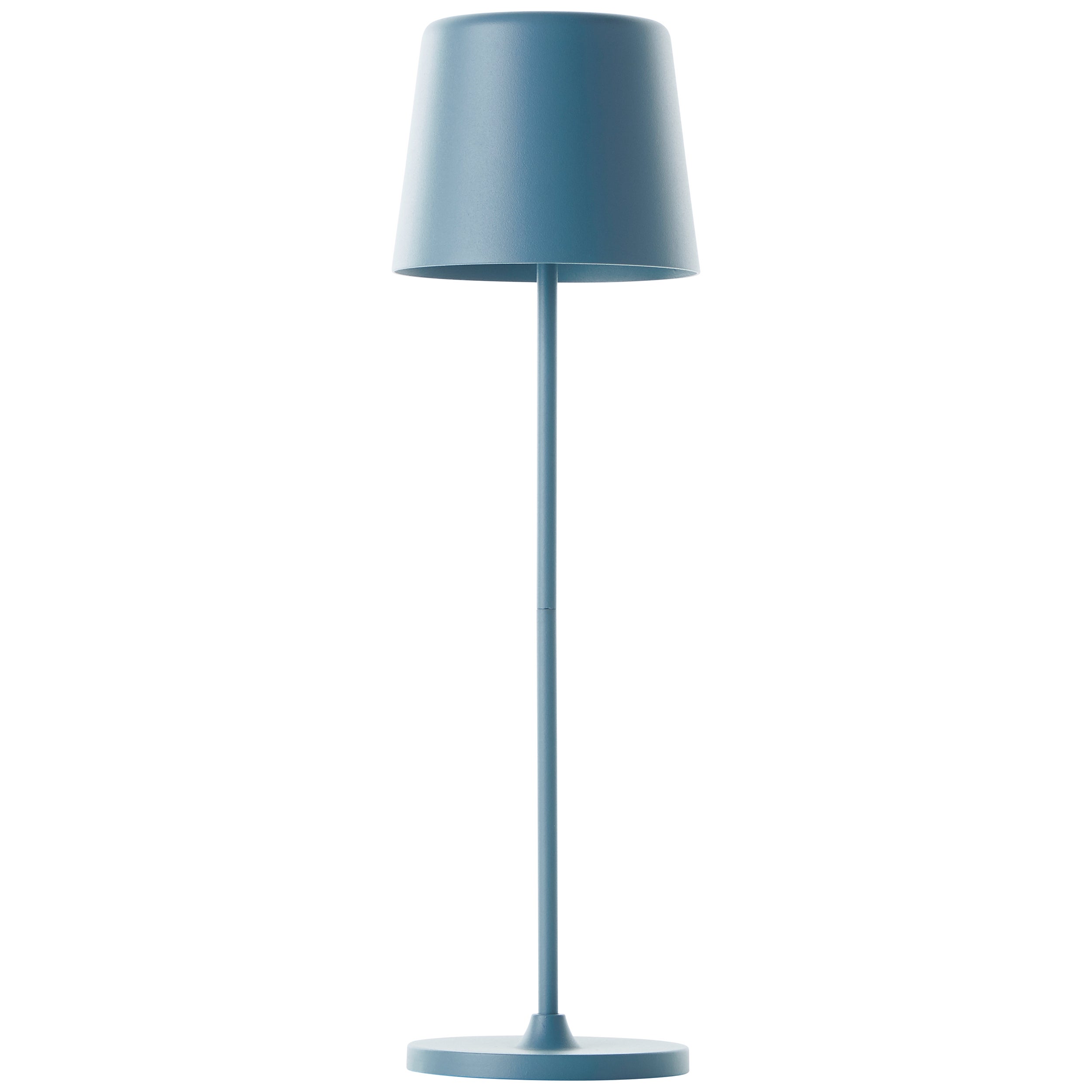 Lampa stołowa ogrodowa LED Brilliant Kaami, 37 cm, jasnoniebieska, metal/drewno, zintegrowana dioda LED 2 W - 2