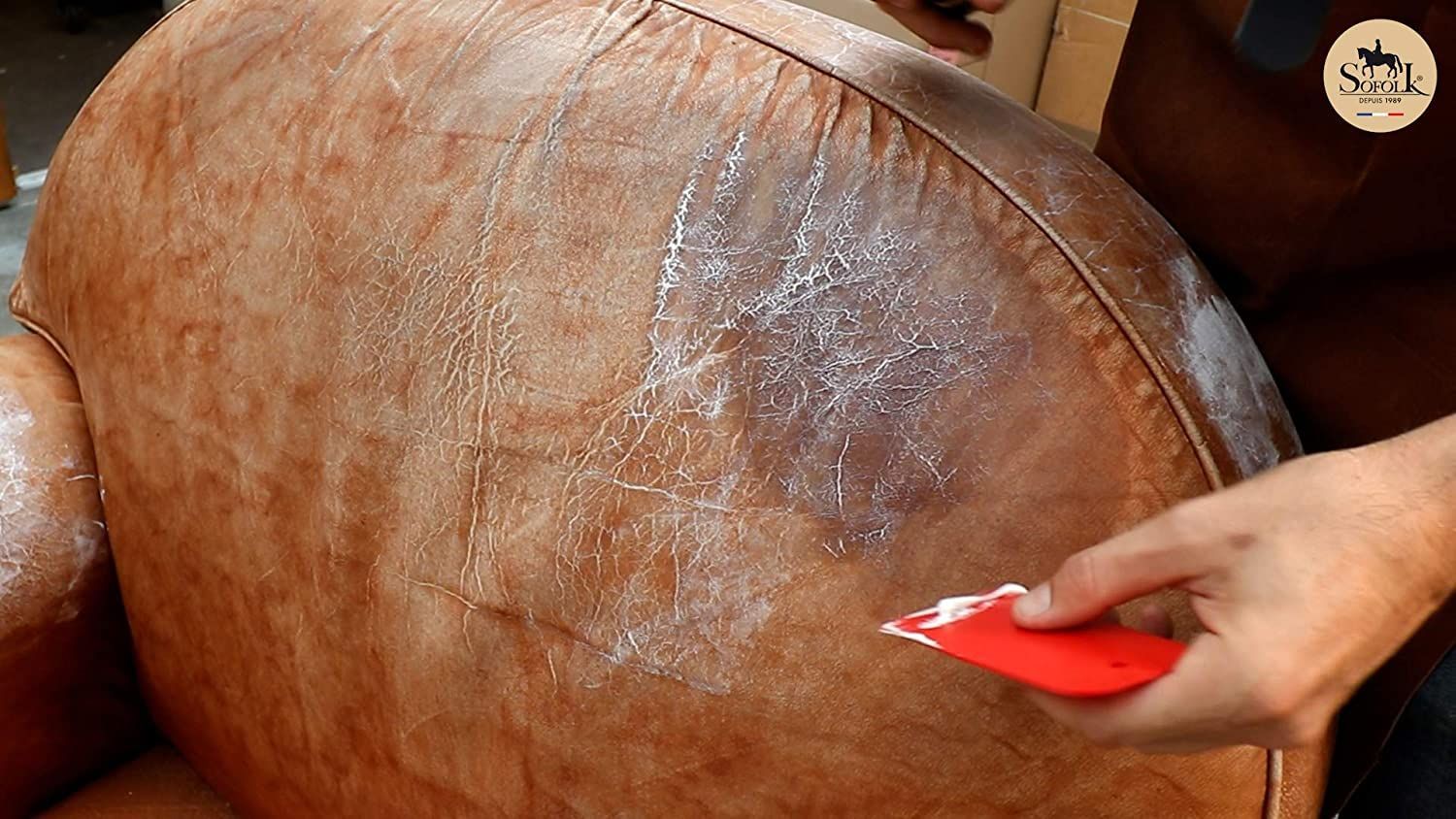 Riparatore di pelle - Pasta morbida: ripara crepe, graffi, buchi, sbucciature SOFOLK - Antracite - 25gr - 3