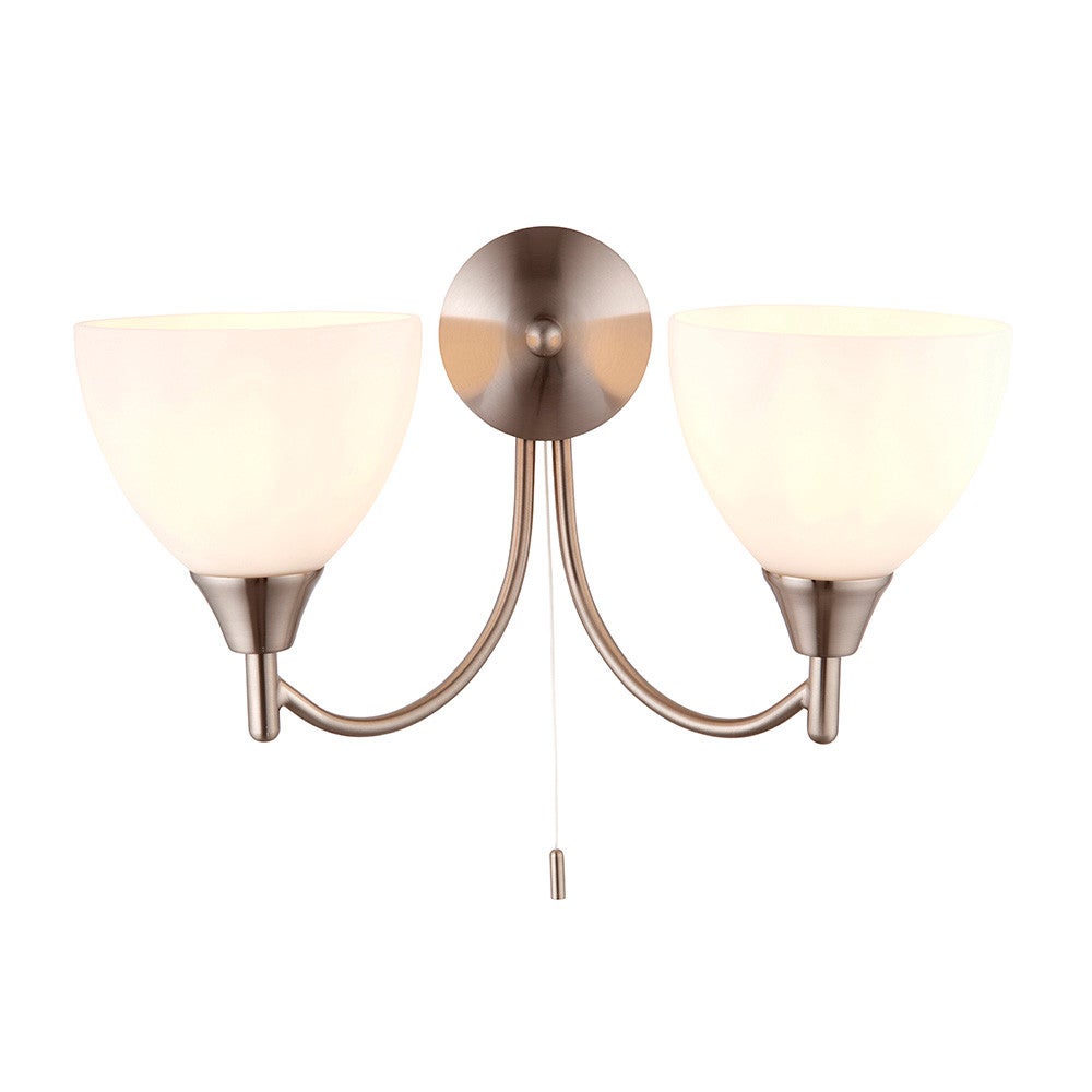 Kinkiet z włącznikiem ALTON chromowany satynowany 2xE14x15W metal wym:19x33x15,5cm IP20 Endon
