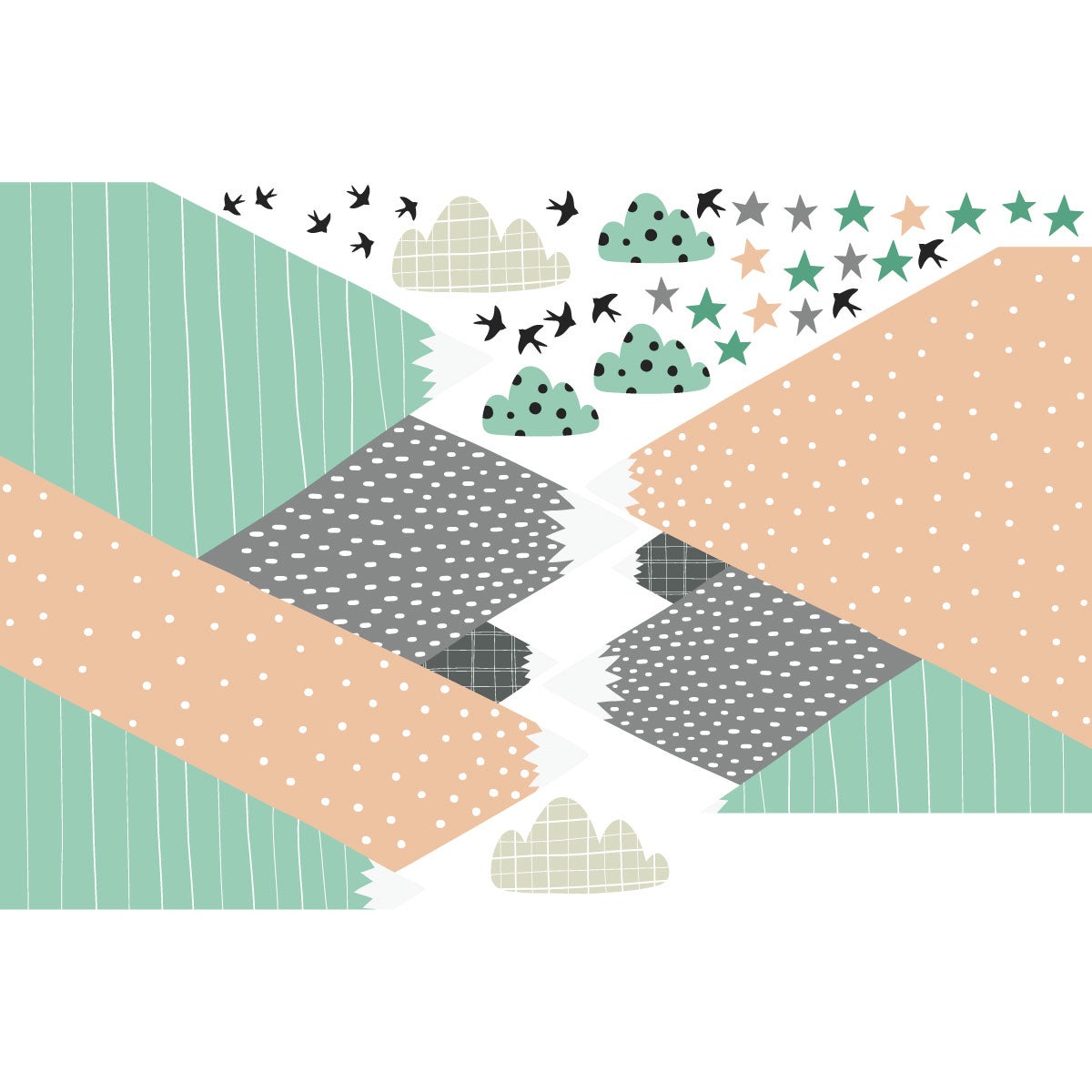 Adesivo bambino di montagna scandinavo darinka - Sticker adesivo - adesivi murali - 110x165cm - 4