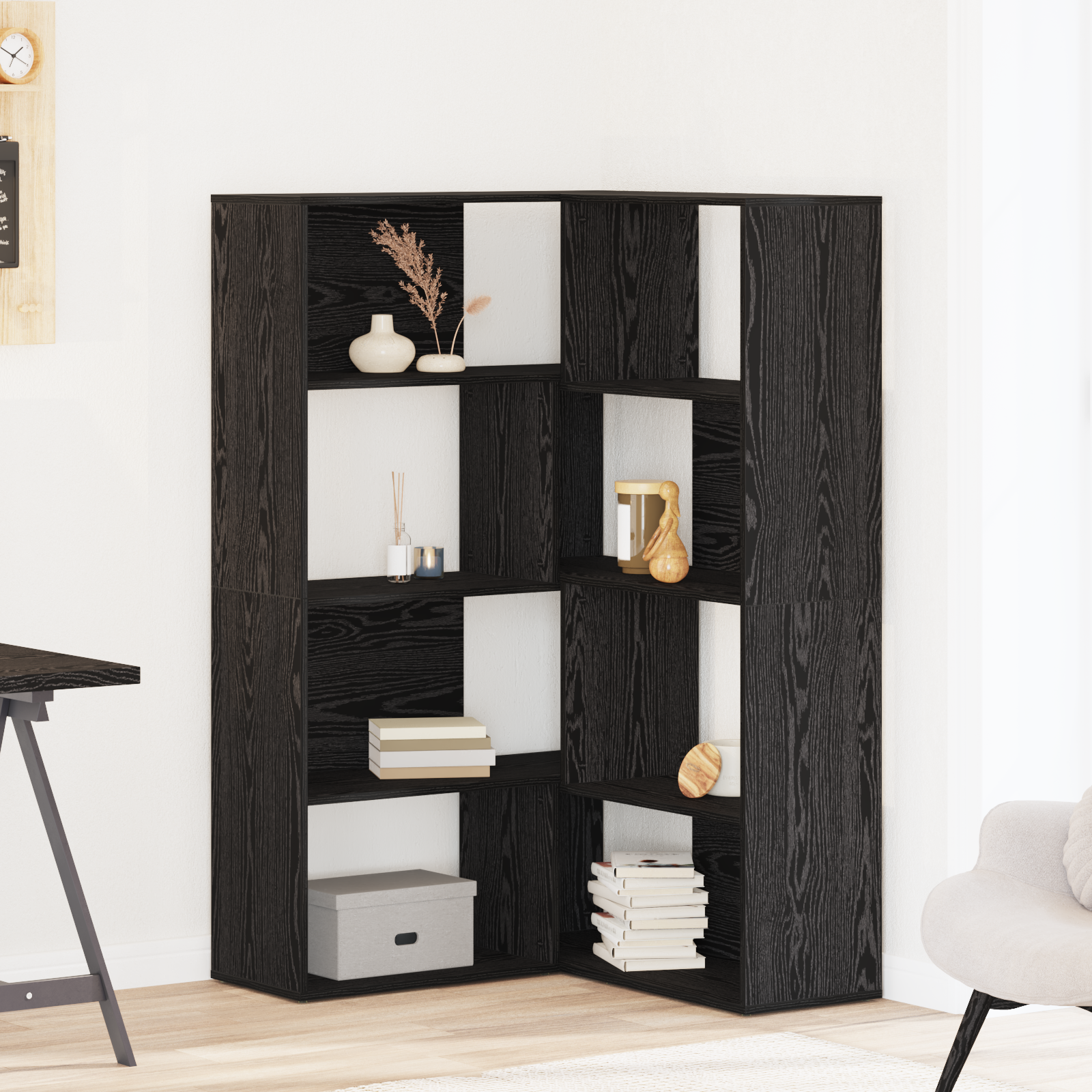 Garderoba 2 pcs Czarny Dąb 85 x 85 x 140 cm vidaXL