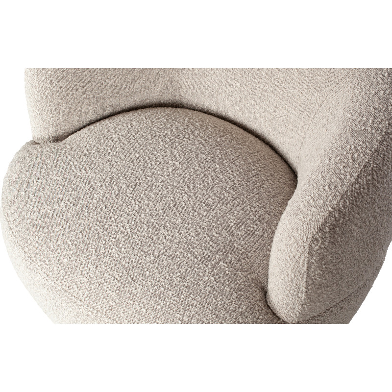 Fauteuil pivotant arrondi en tissu WOOL - 6