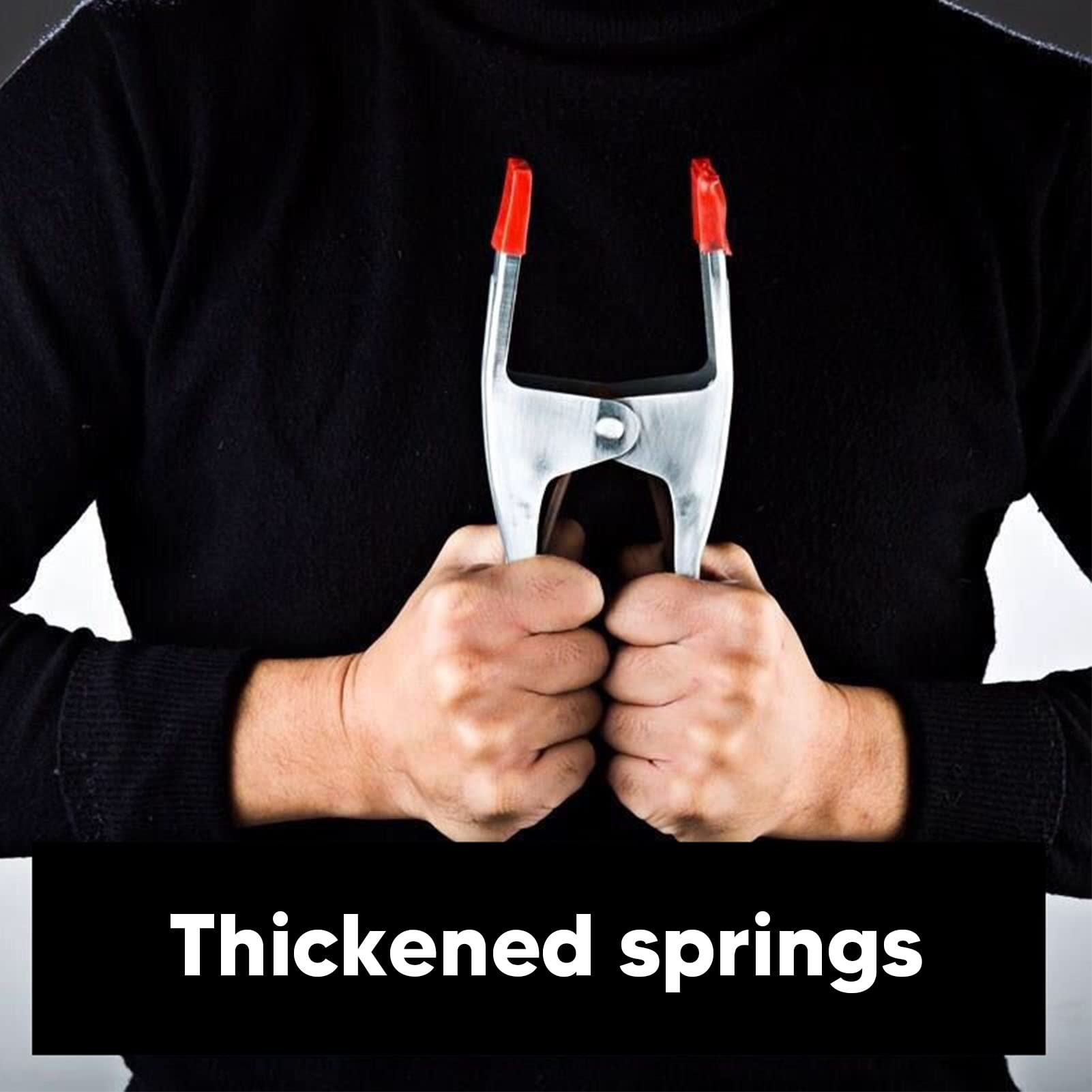 Unlorspy Lot De 4 Pinces à Ressort En Métal De 15,2 Cm Avec Embouts En Caoutchouc, Pinces à Ressort Robustes Pour Le Travail Du Bois, Le Camping Et Les Projets De Photographie