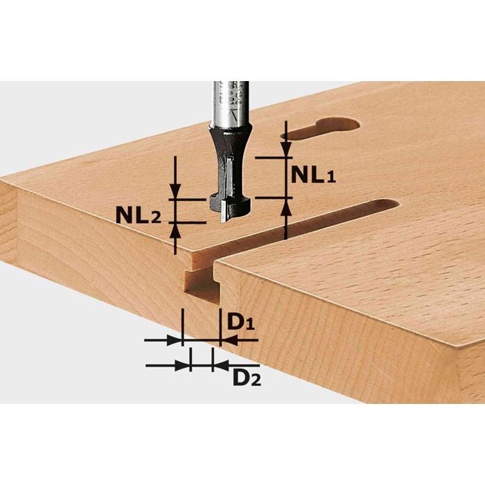 Fraise à moulurer HW avec queue de 8mm FESTOOL HW S8 D42,7/R15 KL - 491017 : , vente en ligne FEST0477