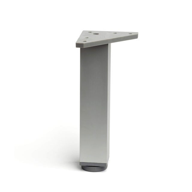 Pied de meuble carré | Style fonctionnel | Fabriqué en aluminium et ABS | Finition anodisée mate | Projets de restauration DIY | Mesures 40*40*150mm