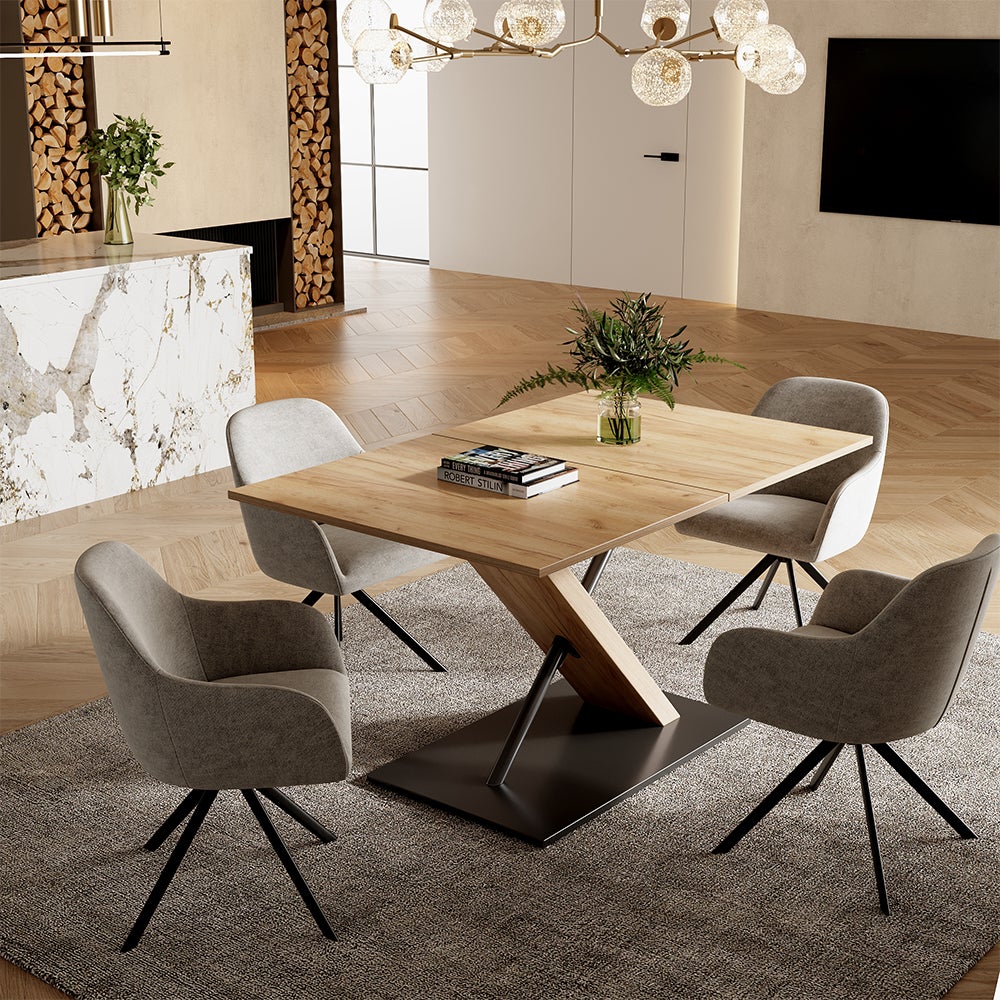 Vicco Table à manger Avido, Chêne de force doré, 160x90cm | Leroy Merlin