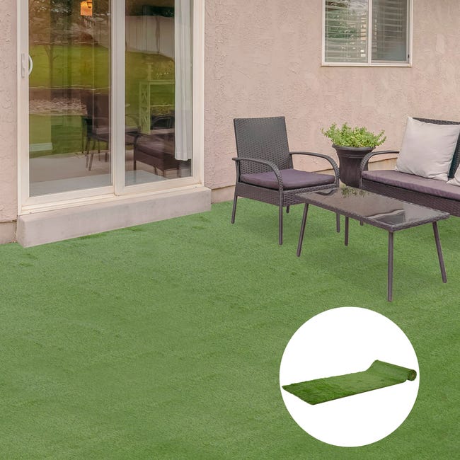 Snapstyle Kingston - Tappeto in Erba Artificiale - per Giardino, Terrazza, Balcone - Verde - Rotondo - 3 Dimensioni Snapstyle Kingston - Tappeto in Erba Artificiale - per Giardino, Terrazza, Balcone - Verde - Rotondo - 3 Dimensioni