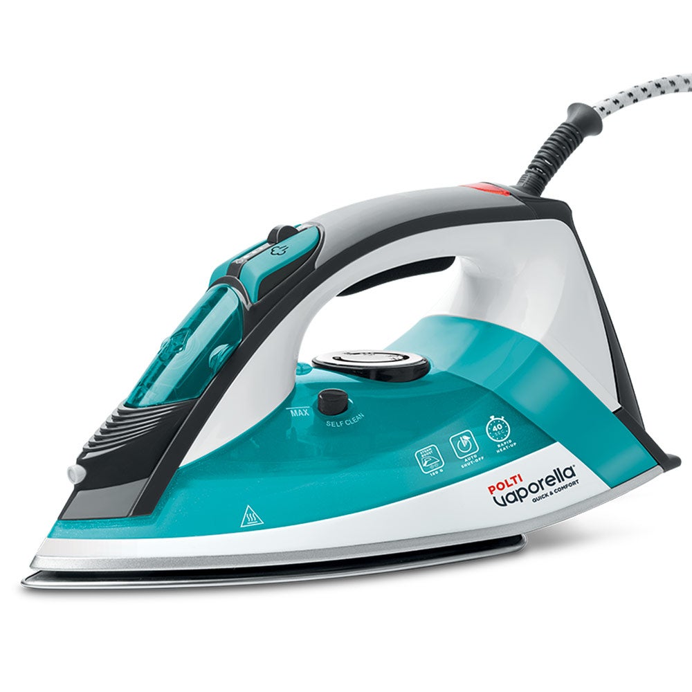 Polti Qc120 Plancha A Vapor Suela De Acero Inoxidable 2200 W , Negro/Turquesa/Blanco Acero Inoxidable, Leroy Merlin