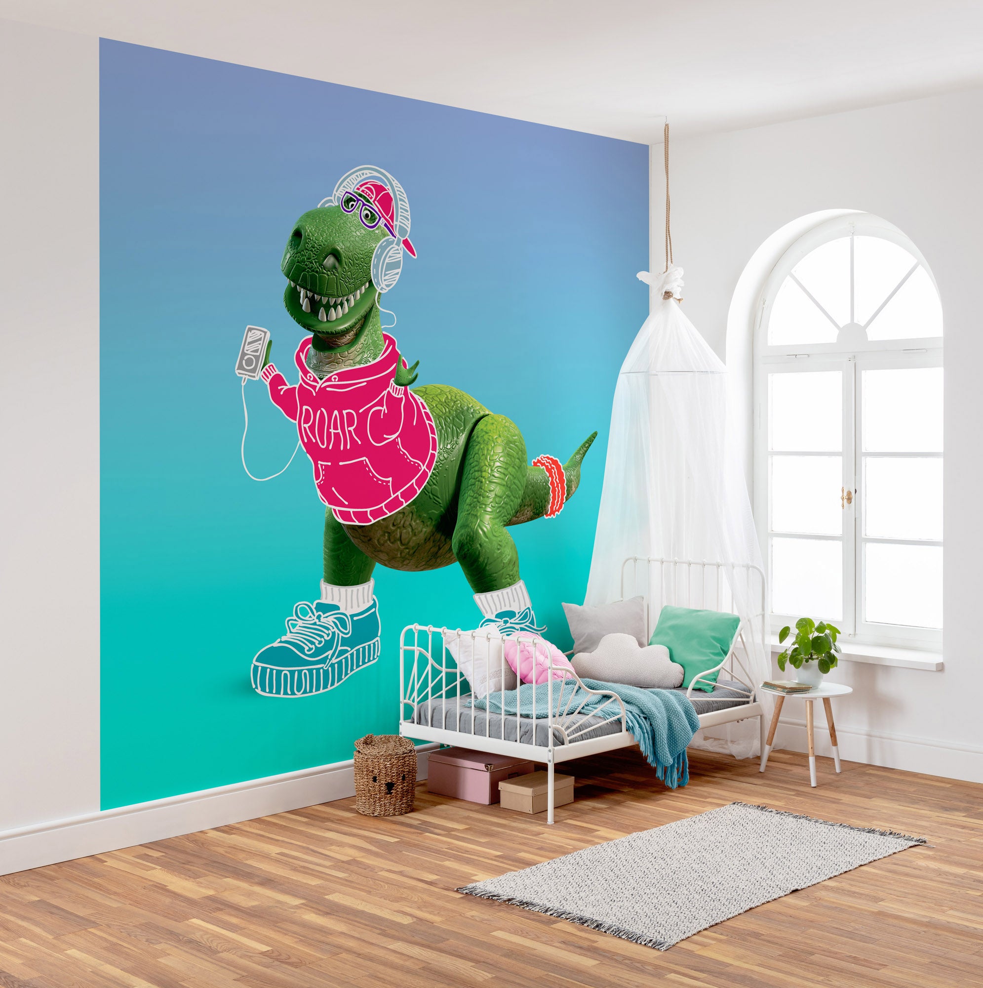 Fototapeta Historia zabawki niebieskim,zielonymIczerwonym - 300 x 280 cm - DISNEY
