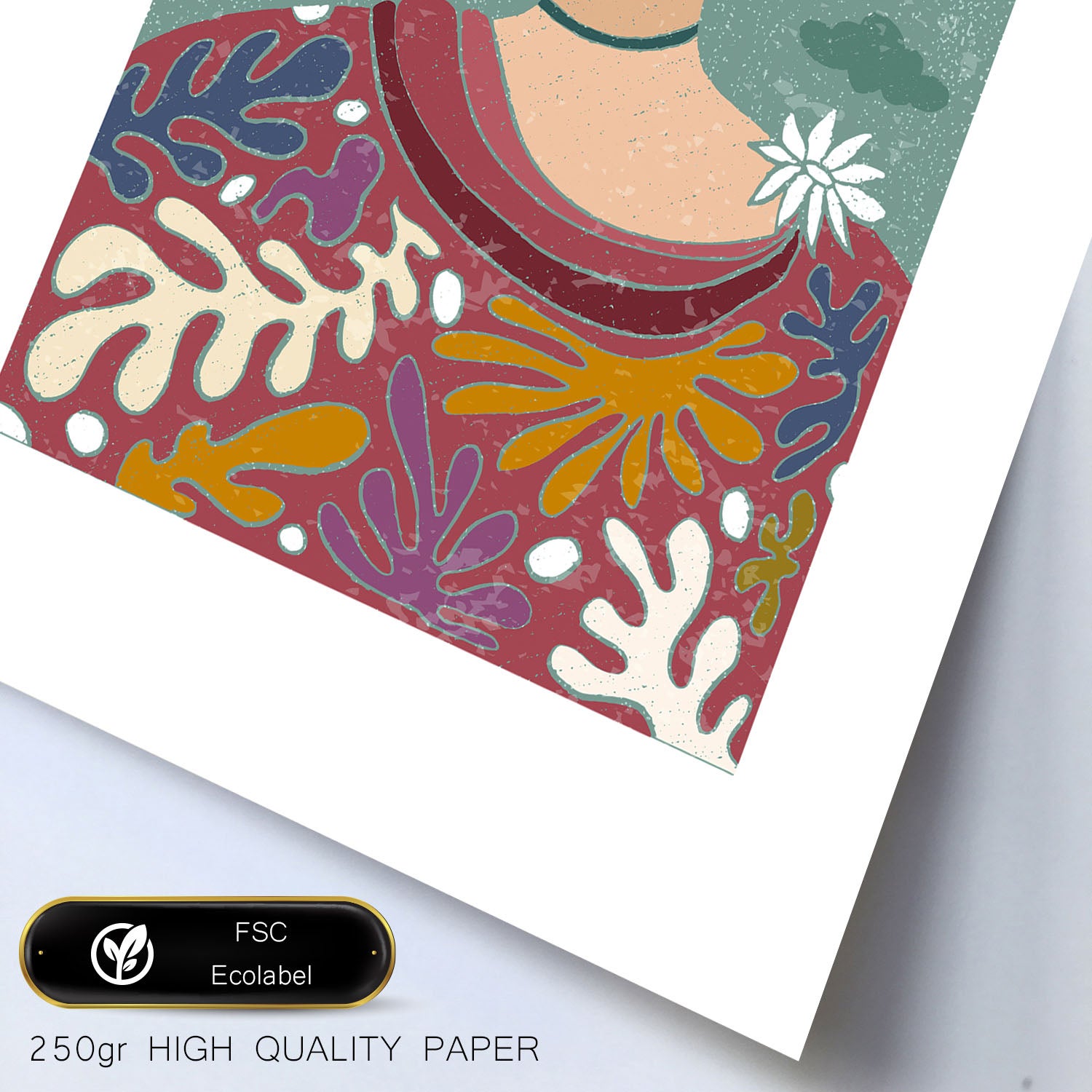 Nacnic Ensemble 6 Impressions De Garden De Style Ethnique Cadre Décoratifs Esthétiques Pour Votre Chambre Maison Impression A4 A3 Avec Des Cadre Noir - 3