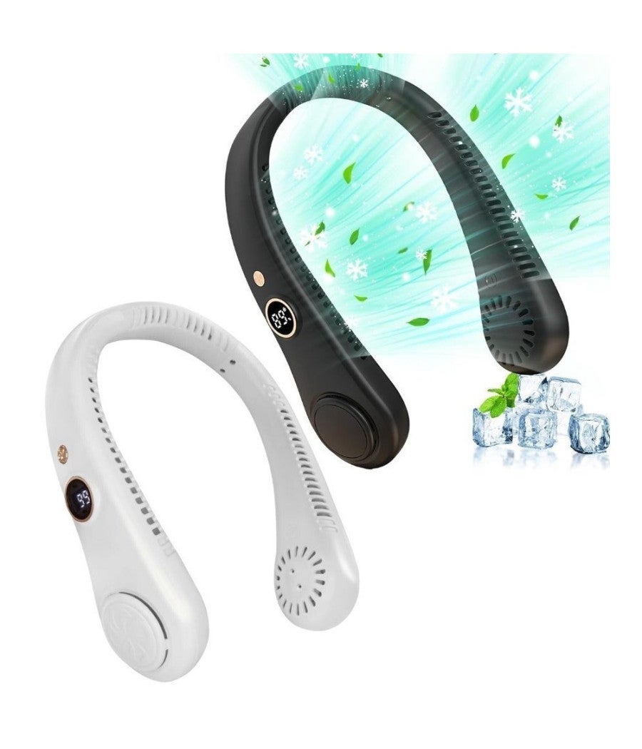 Ventilatore Da Collo Portatile KENSUKA NF4 - Ricaricabile USB 9600mAh, 5 Velocità, Pieghevole 180° - Foto 7