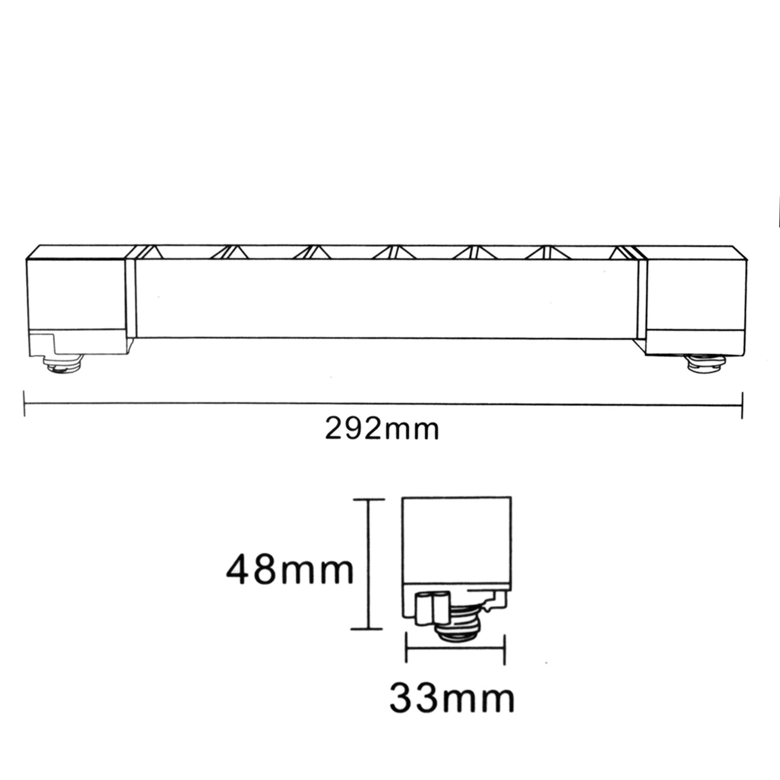Barre de spots monophasée 6 LEDs 12W sortie 144W lumière spot réglable intérieur magasin fenêtre bureau 230V LUMIÈRE BLANCHE 6000K - 3