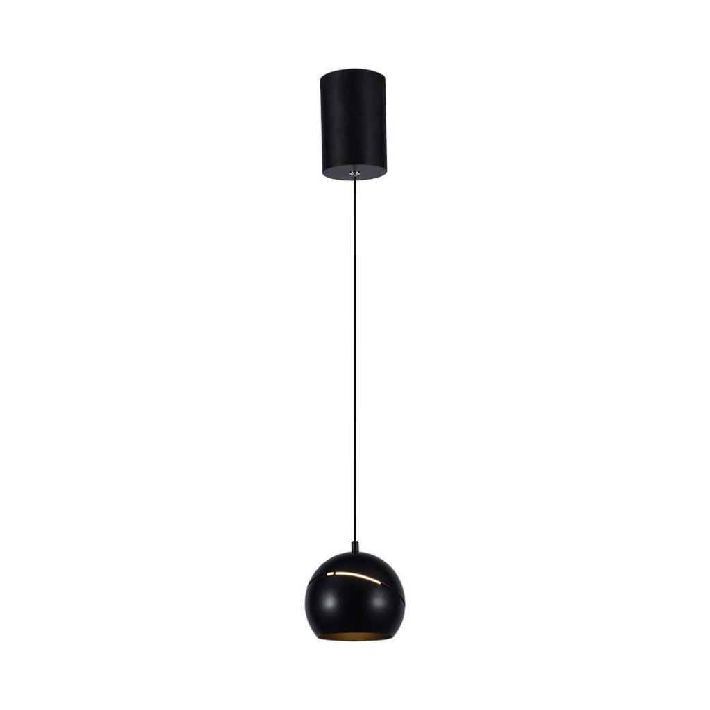 Lampa wisząca LED 8,5 W w kształcie dzwonka, metal czarny, średnica: 18 cm, 3000 K