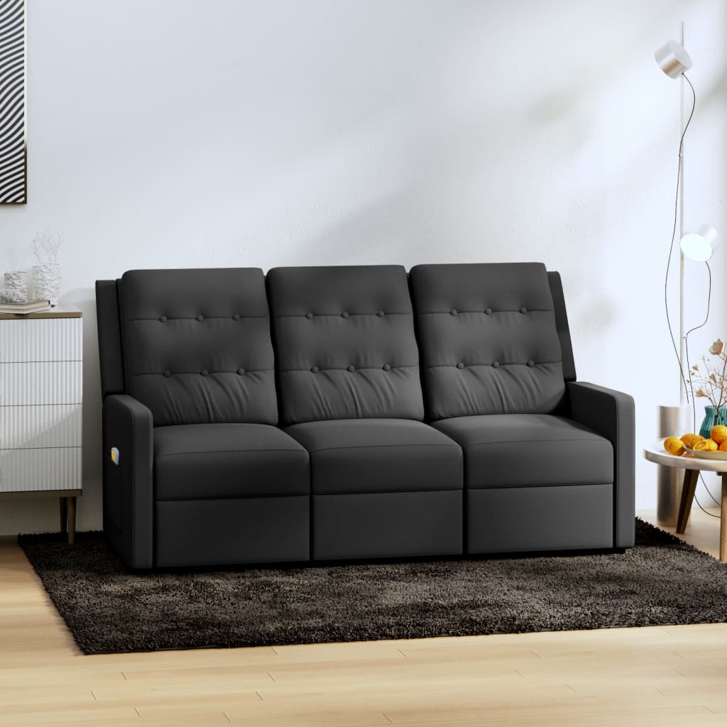 Fauteuil De Massage Avec Repose-pieds VidaXL - Gris Foncé Tissu, Neuf, Pour Salon