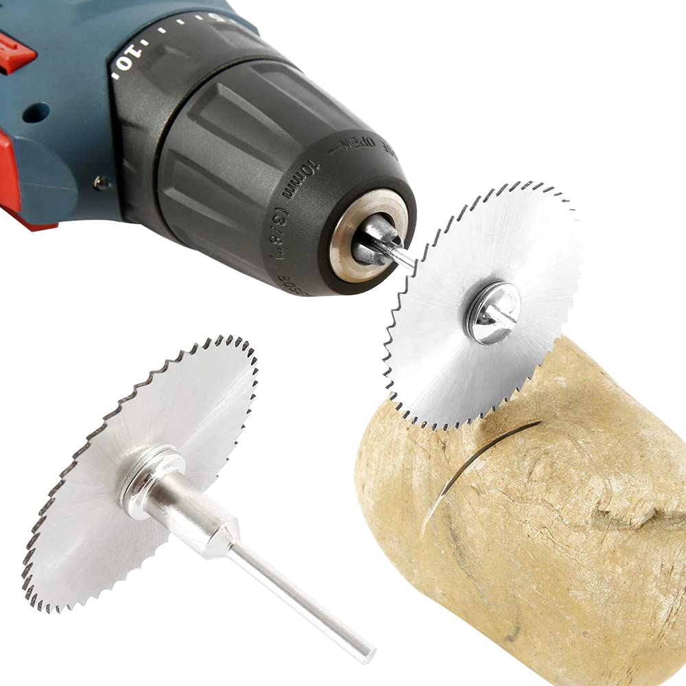 (8 pezzi) Dischi da taglio per utensili rotanti, lame per trapano a disco, HSS, mini lame per seghe circolari in acciaio rapido per il taglio di leg - 5
