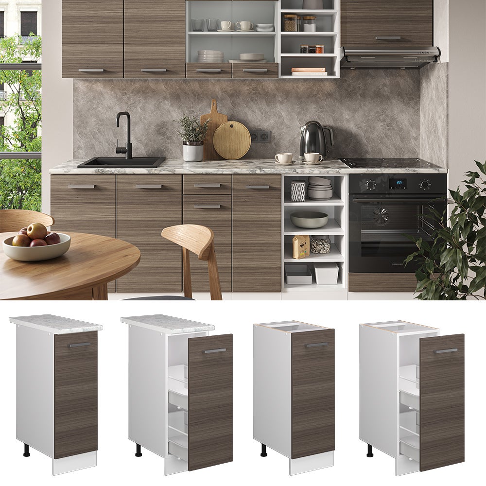 Meuble De Cuisine VICCO R-Line – Blanc Ultra-brillant, élément Haut Angle 57cm, Neuf