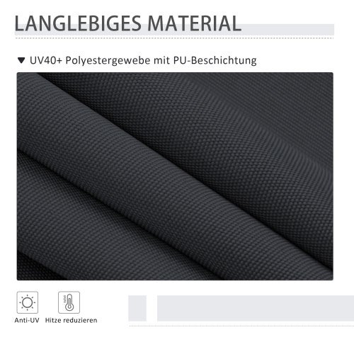 Toldo vertical 200x292 cm - Techo retráctil de aluminio gris para terraza - 7