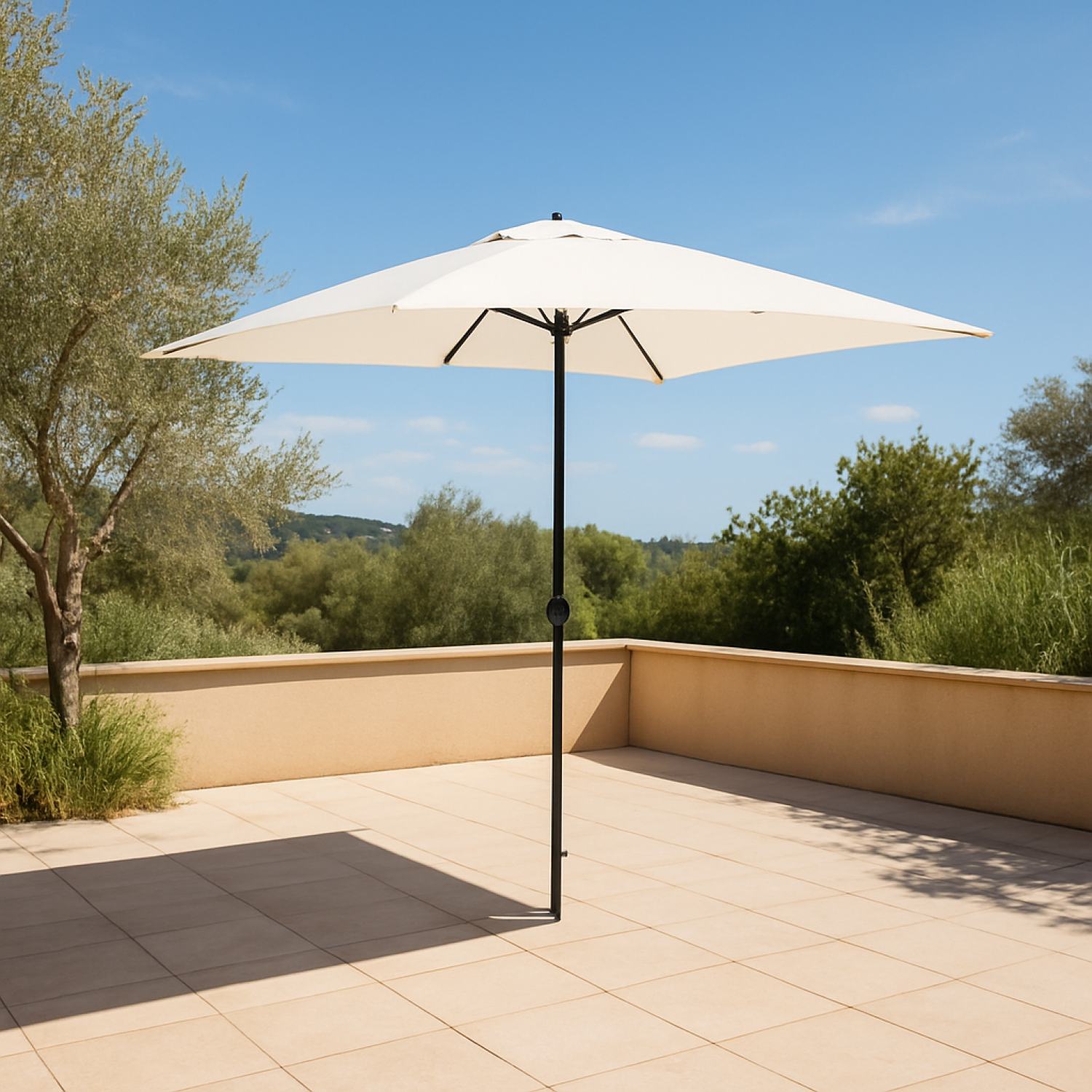 SPEZIA Sombrilla ngular color crudo 2,93 x 1,93 m | Leroy Merlin