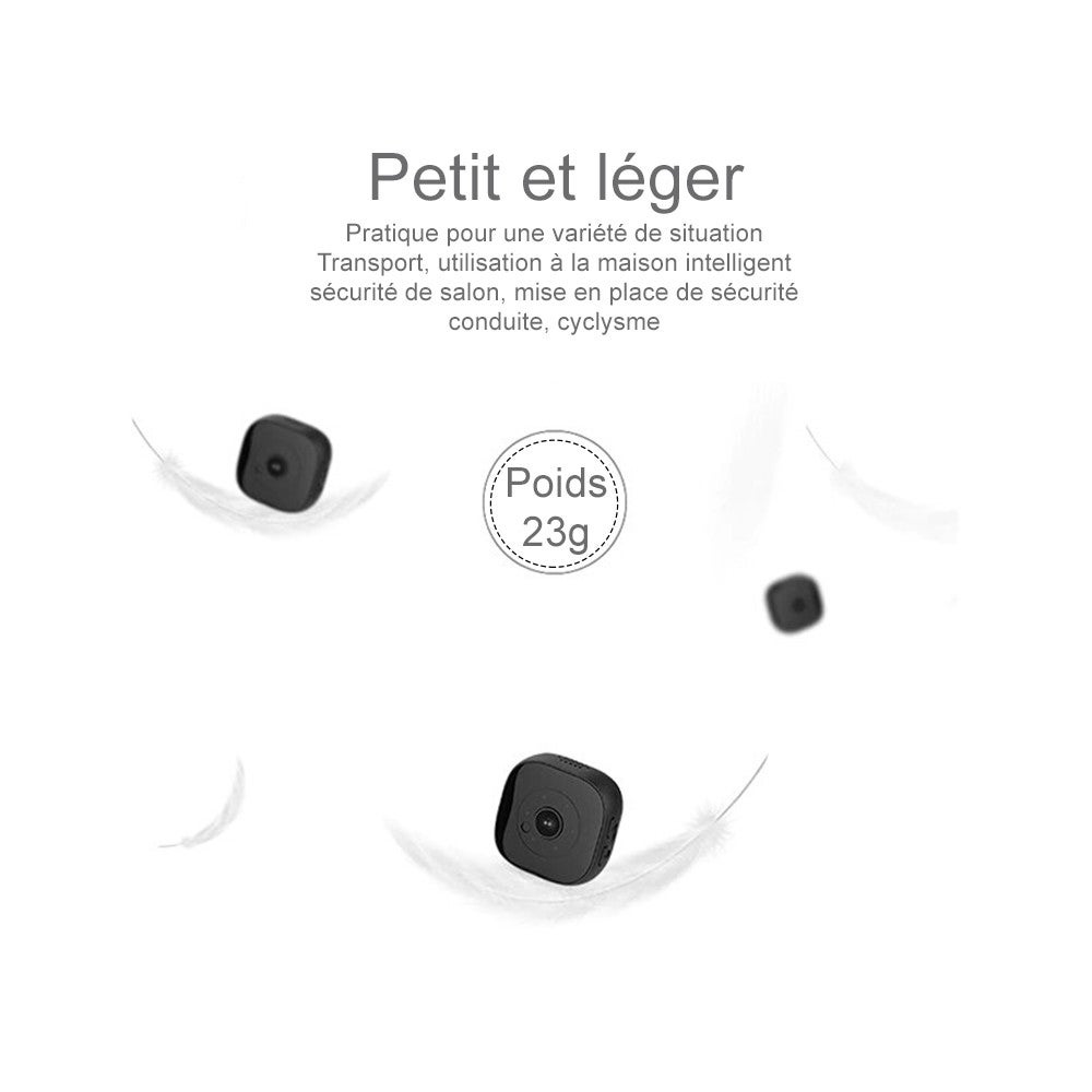 Mini caméra de surveillance IP Wifi H19 HD 30 fps capteur de mouvement et vision nocturne + Carte micro SD 64go - 3