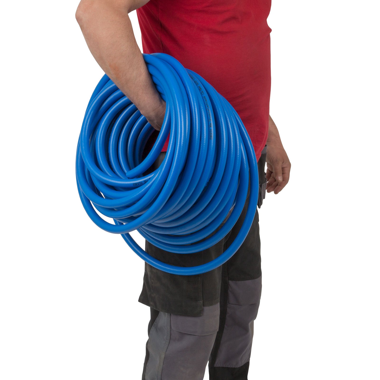 EBERTH Tuyau à air comprimé, tuyau d'air haute pression pour compresseur, 40m, diamètre 10mm x 14,5mm, 20 bar, sans raccord - 6