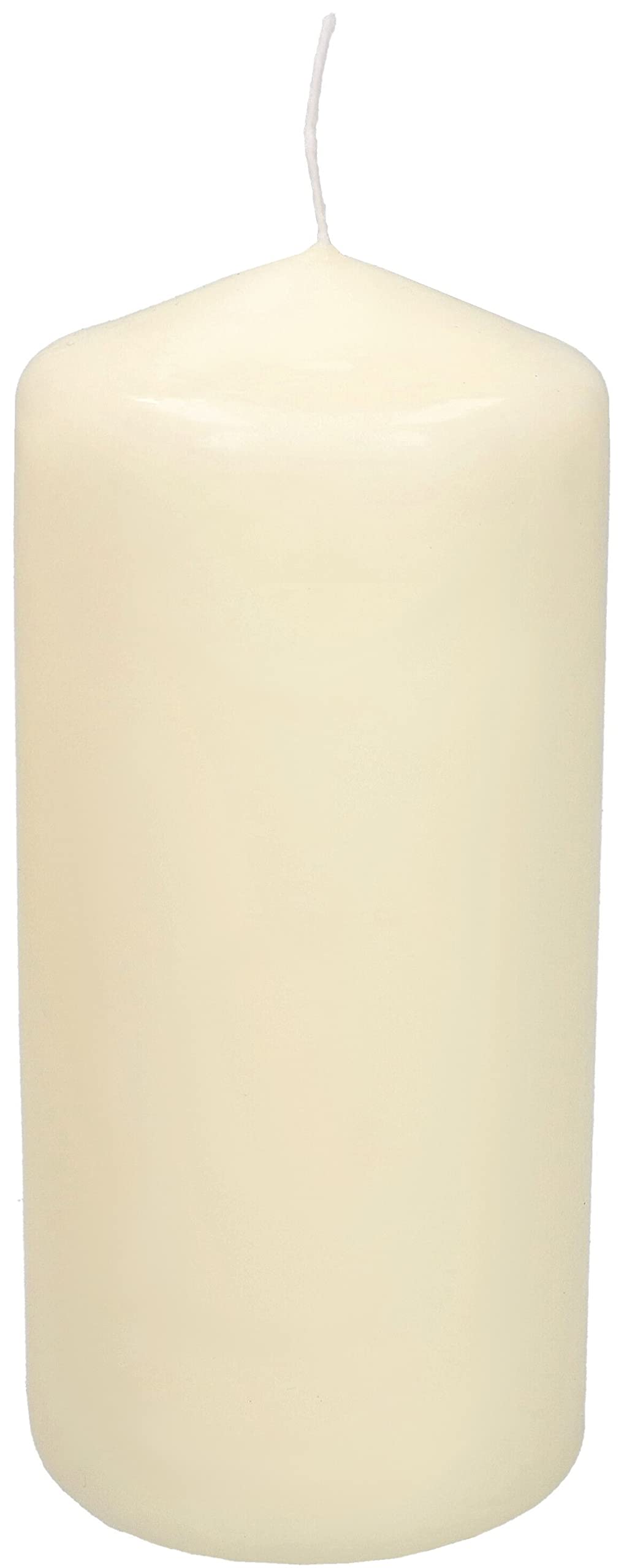 Świeca bryłowa stołowa klasyczna ecru 12 cm - KOTARBAU