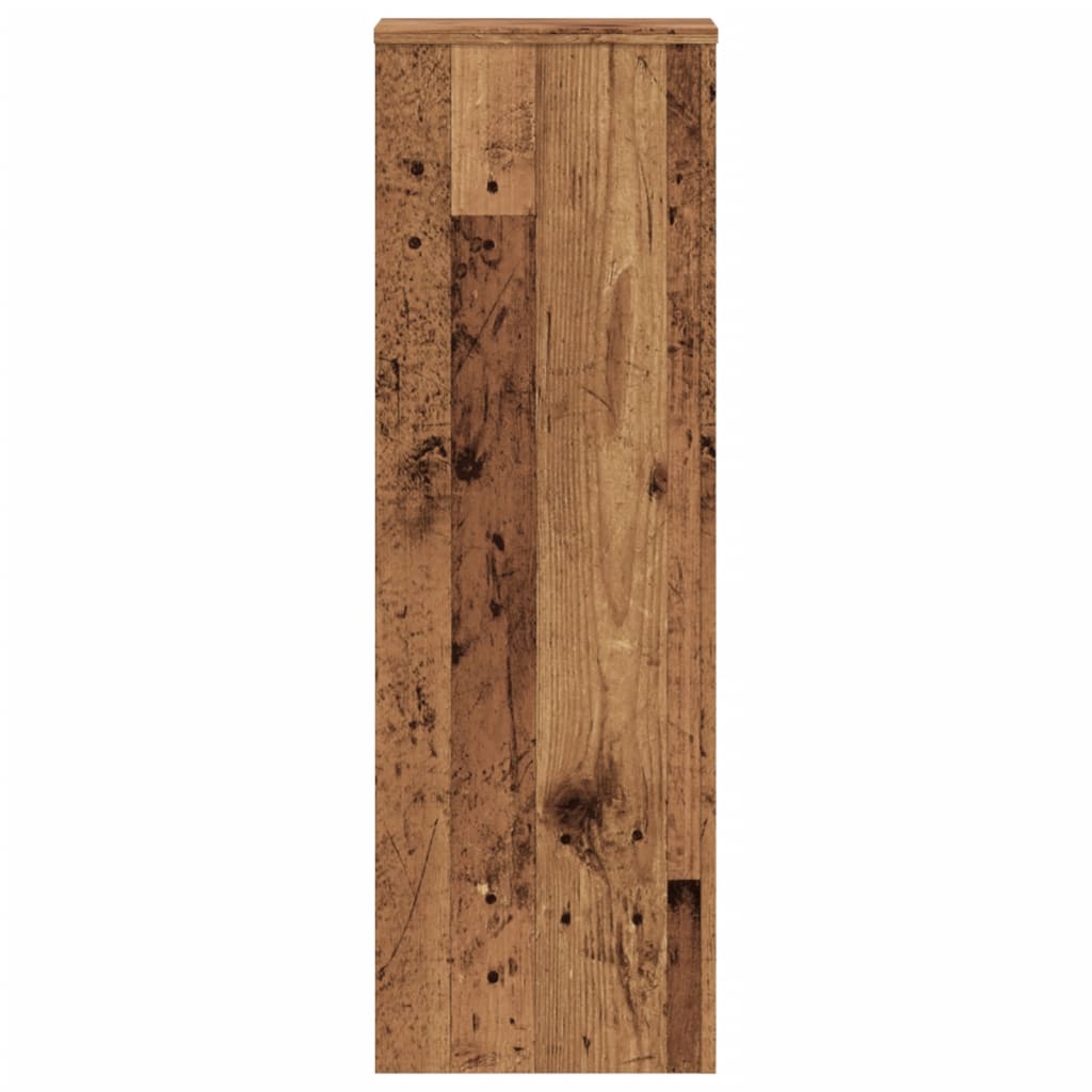 Supports pour plantes 2 pièces bois vieilli en panneau de bois - 4