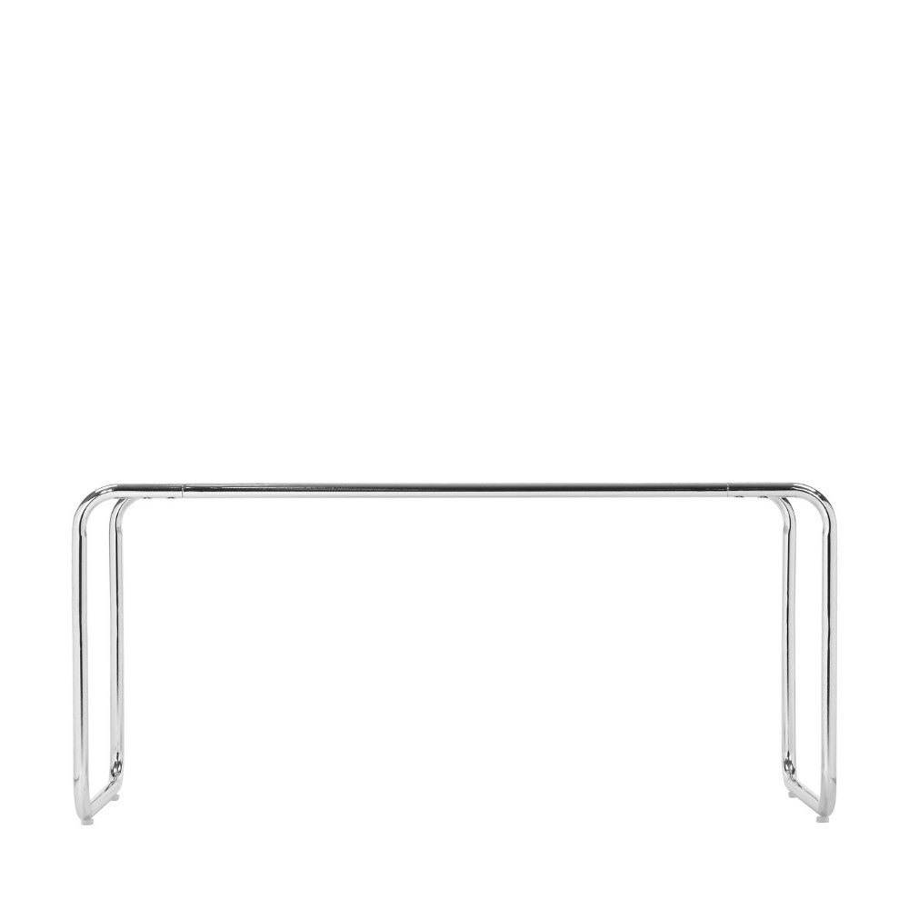 Rika - Table basse en verre pieds chrome L80cm- Verre ambré - 8