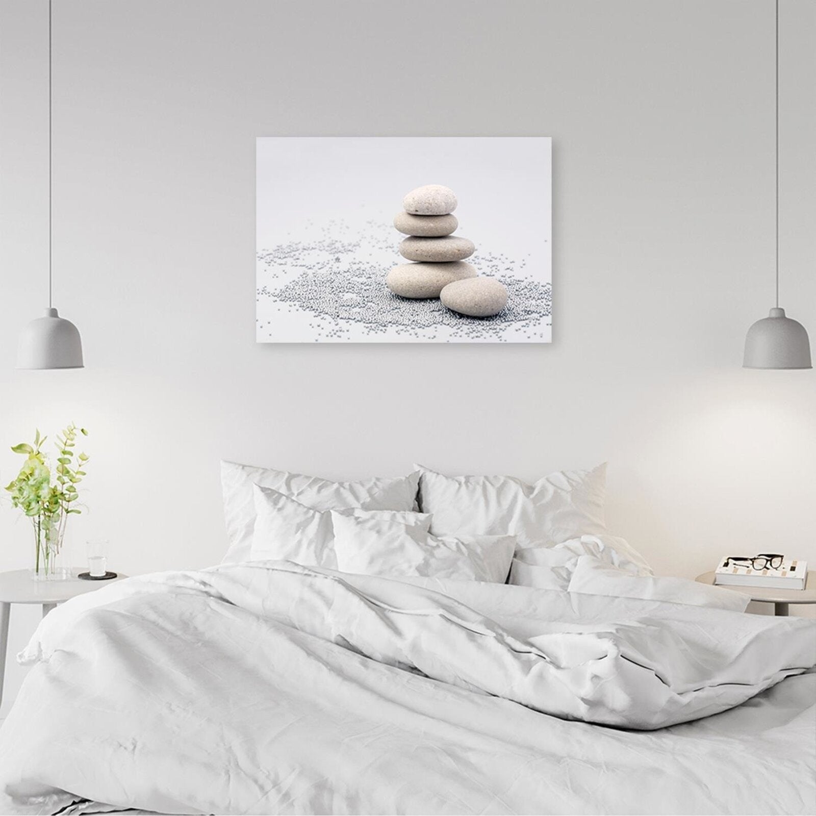 Tableau pierres zen grises - 120 x 80 cm - 4