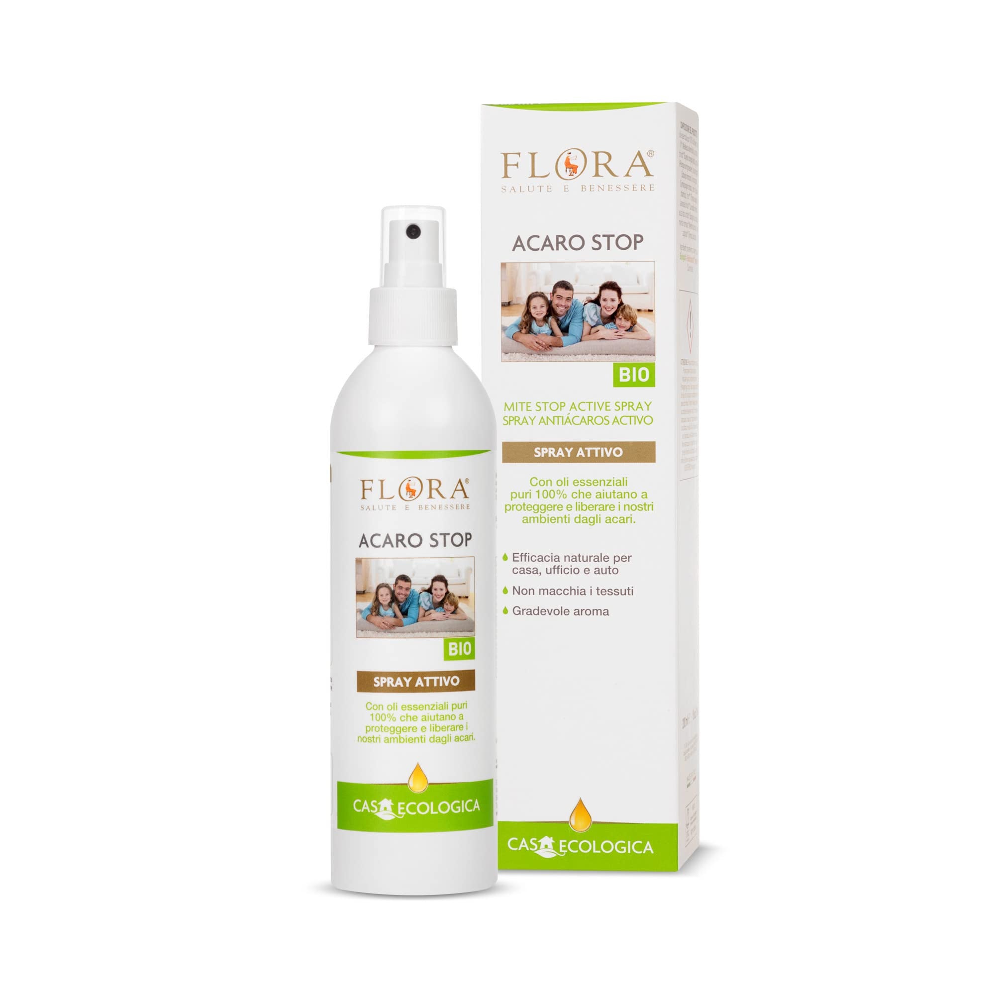 FLORA Acaro Stop Spray Antiacaro BIO-ICEA 200 ml – 15 Oli Essenziali ...