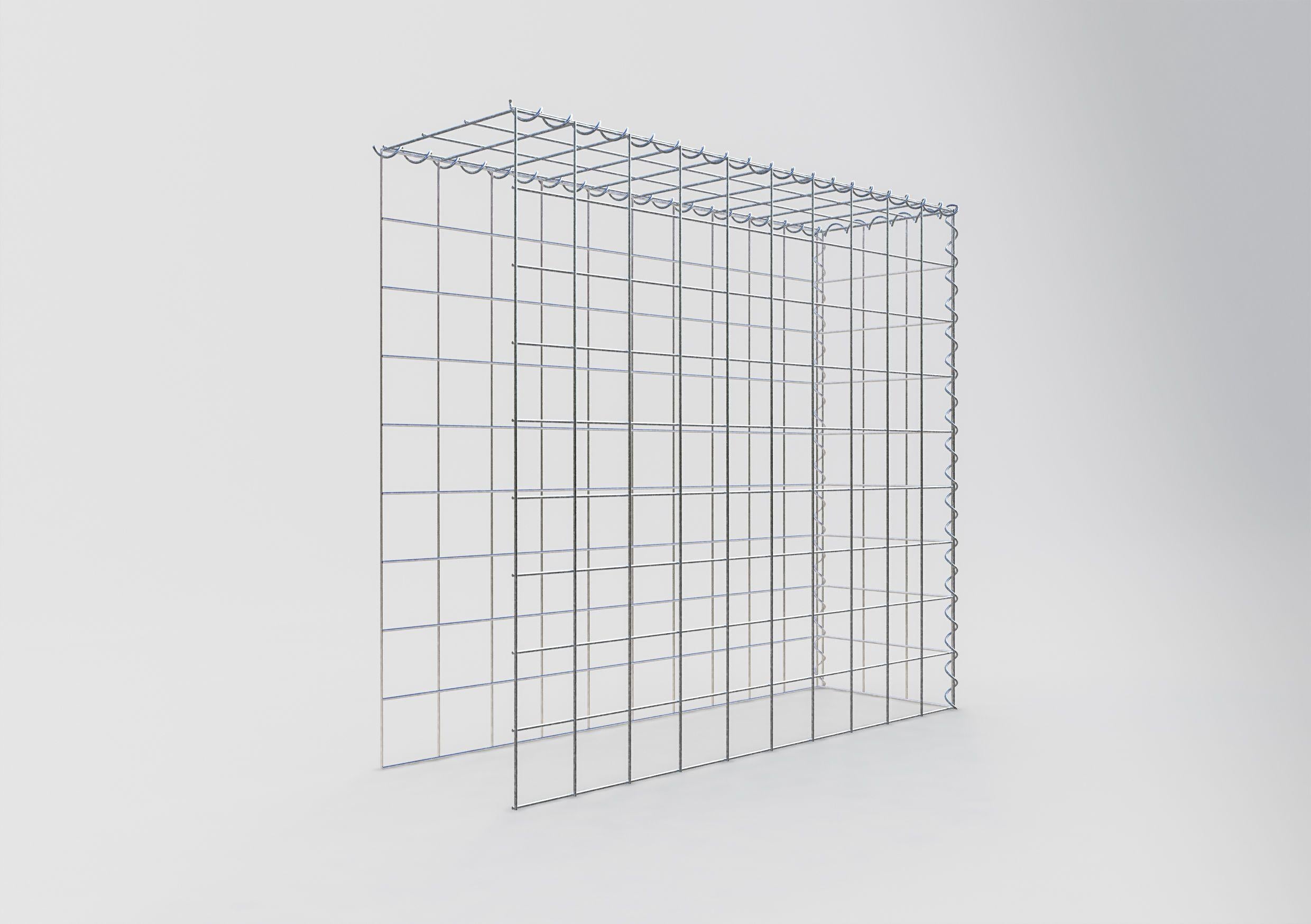 Gavión para ampliar y apilar, 100x90x30cm (LxHxP), malla 10 x 10cm, sin rejilla frontal ni inferior - 2