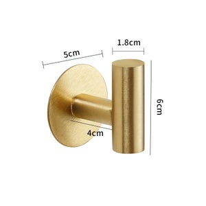 4 Pezzi Appendiabiti da Parete Ottone, Ganci porta Asciugamani Decorativi in ​​oro, Ganci Appendiabiti, Appendiabiti Muro per Bagno da Appendere (Conica