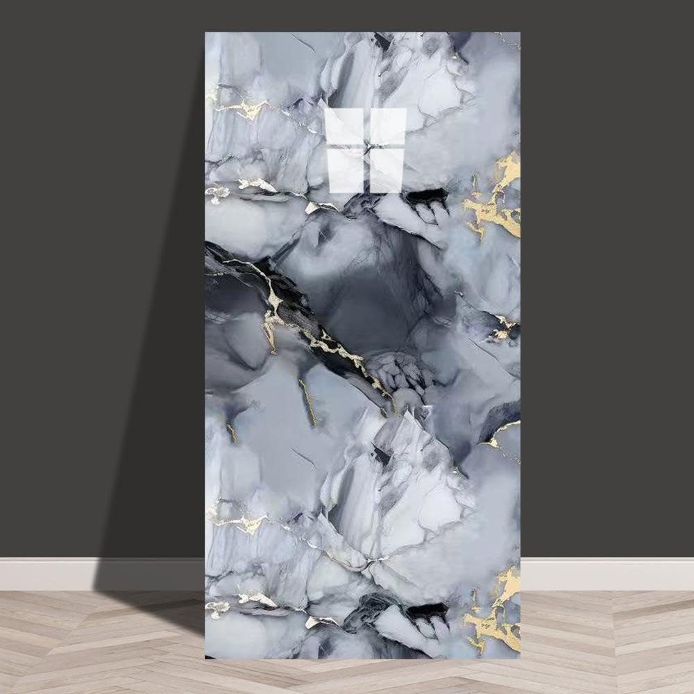 Zestaw 10 wodoodpornych tapet z efektem marmuru, odklejanych i przyklejanych, błyszcząca, zdejmowana tapeta samoprzylepna, 30 x 60 cm